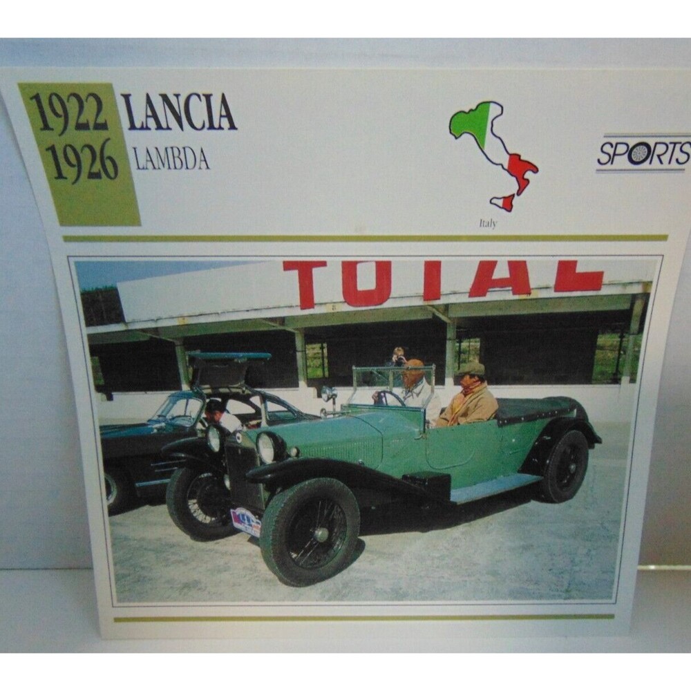 1922-1926 Lancia Lambda ATLAS EDITION Classic Car Info Spec Card